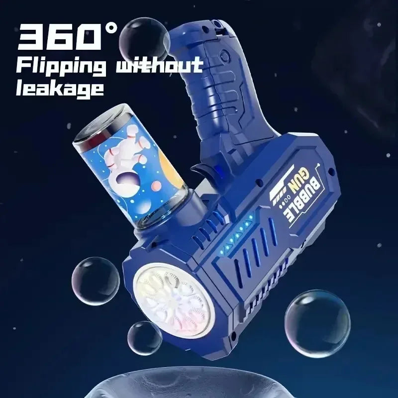 Pistola de Bolhas Elétrica Infantil – Diversão Ilimitada com 10 Jatos de Bolhas!