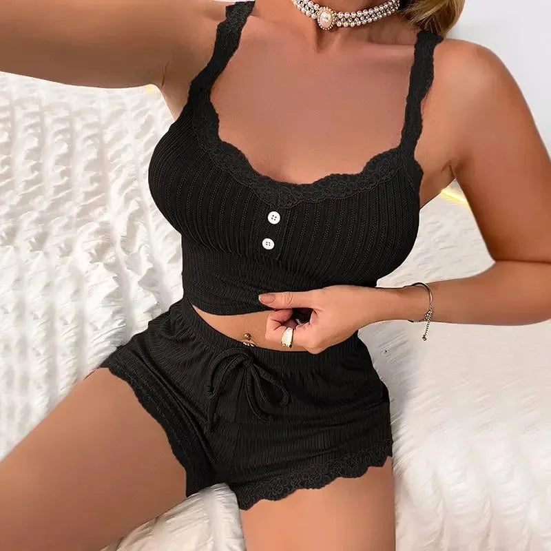 Pijama Feminino 2 Peças – Conjunto de Verão • Sexy & Confortável