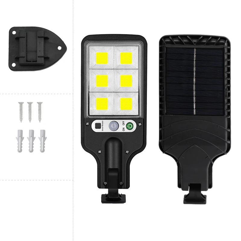 Luminária Solar LED/COB com Sensor de Movimento | Uso Externo | Arandela de Parede para Porta de Entrada, Quintal, Caminho, Garagem, Área de Plantação e Área Externa