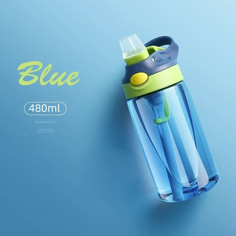 Garrafa Infantil 480ML Antivazamento – Perfeita para Água, Suco e Passeios!