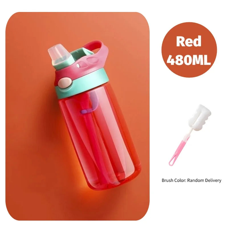 Garrafa Infantil 480ML Antivazamento – Perfeita para Água, Suco e Passeios!